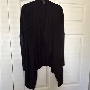 Karen Kane Black Cardigan Sweater with Waterfall Hem XS